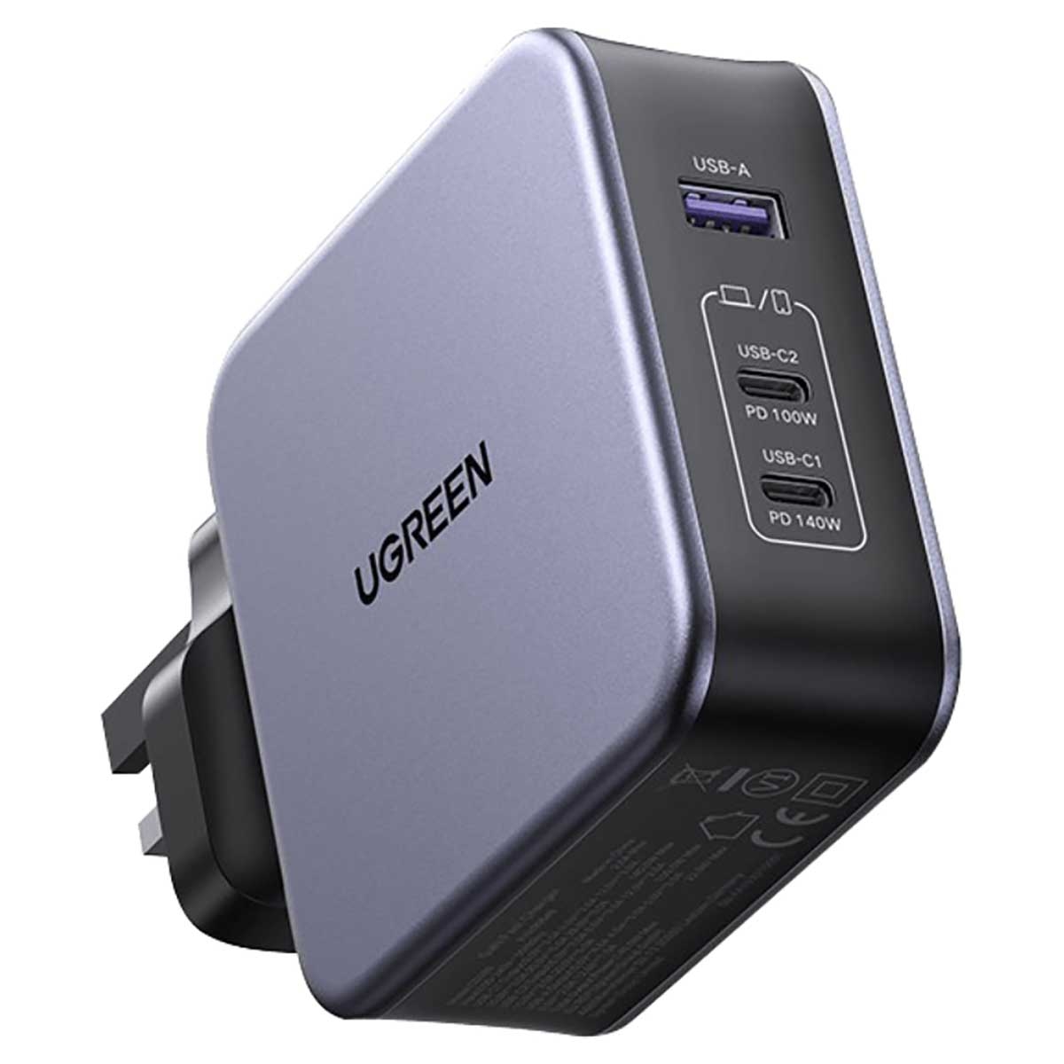 يوجرين Nexode شاحن حائط USB-C GaN بقدرة 140W مع 3 منافذ وكابل USB-C