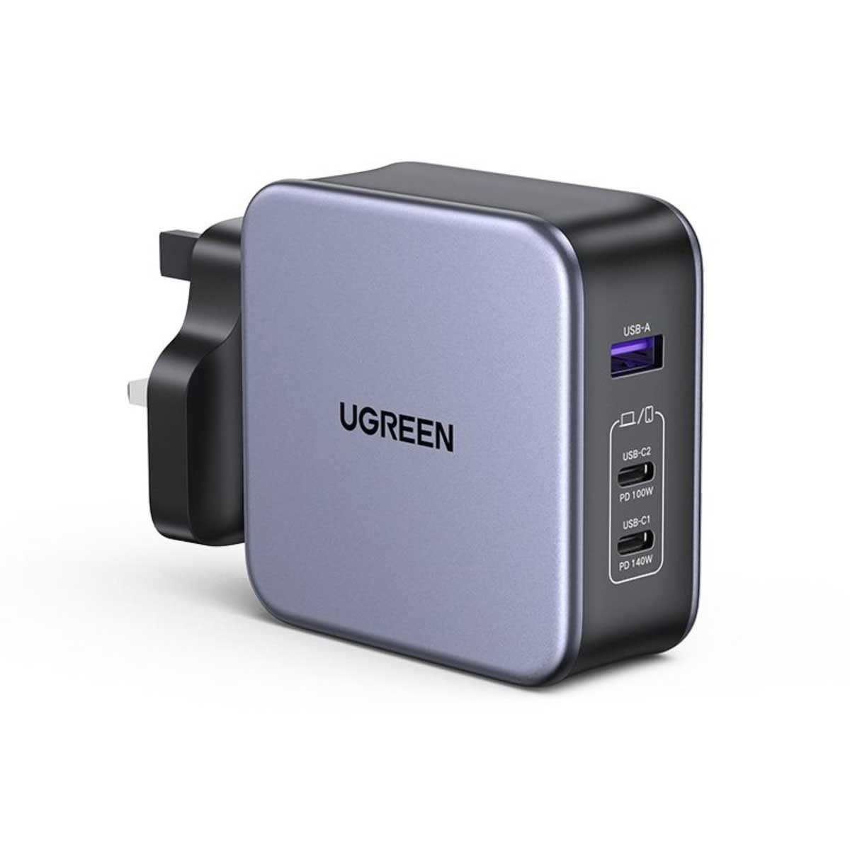 يوجرين Nexode شاحن حائط USB-C GaN بقدرة 140W مع 3 منافذ وكابل USB-C