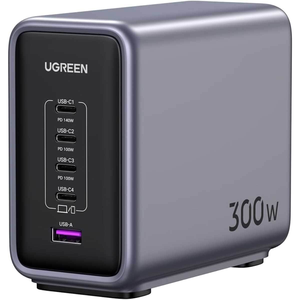 UGREEN Nexode 300W 5-Port USB-C GaN Charging Station with USB-C Cable