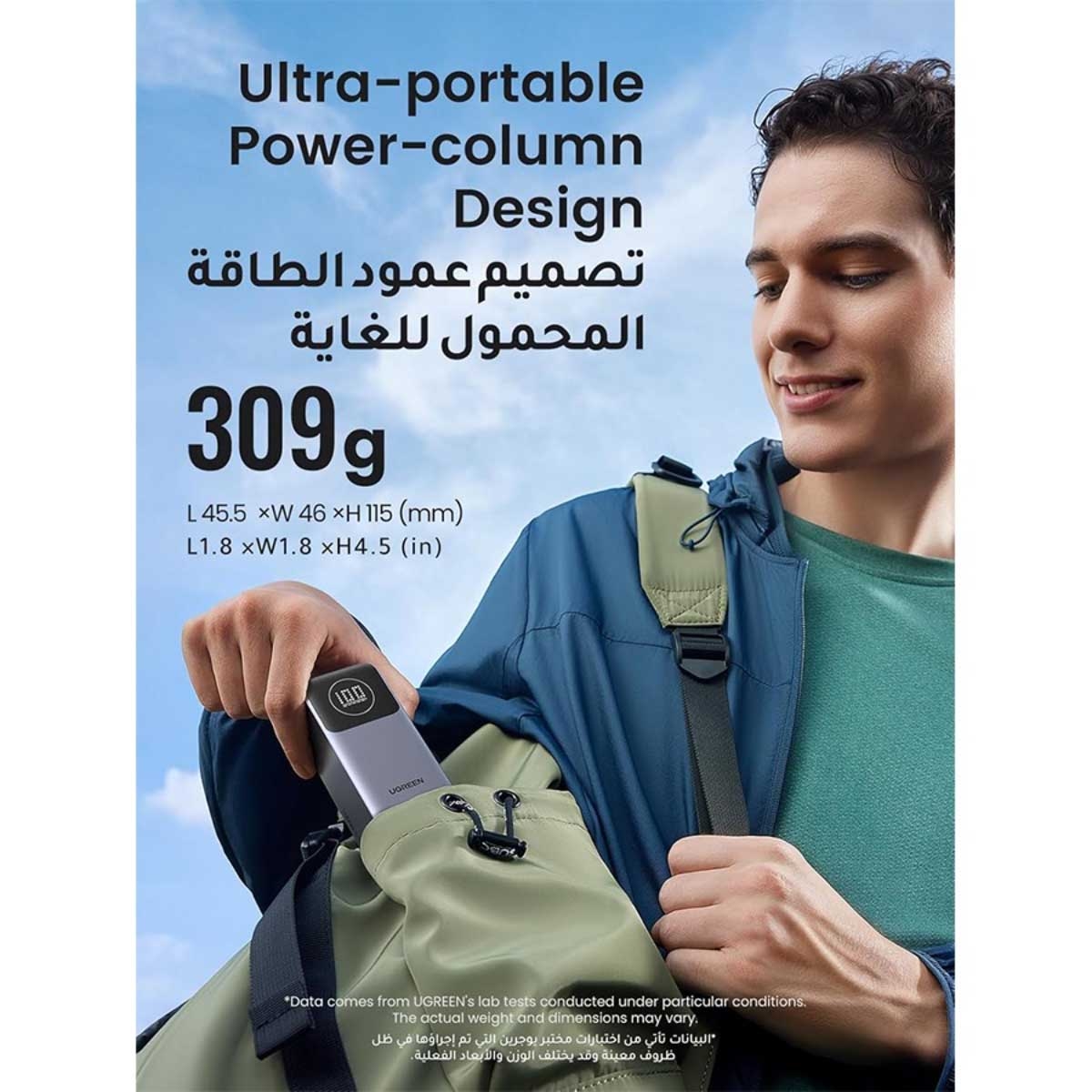 يوجرين Nexode PB724 باور بانك 12000mAh بقدرة 100W