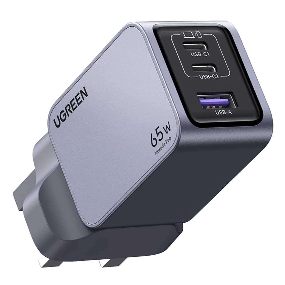 يوجرين Nexode Pro شاحن حائط USB-C GaN بقدرة 65W مع 3 منافذ