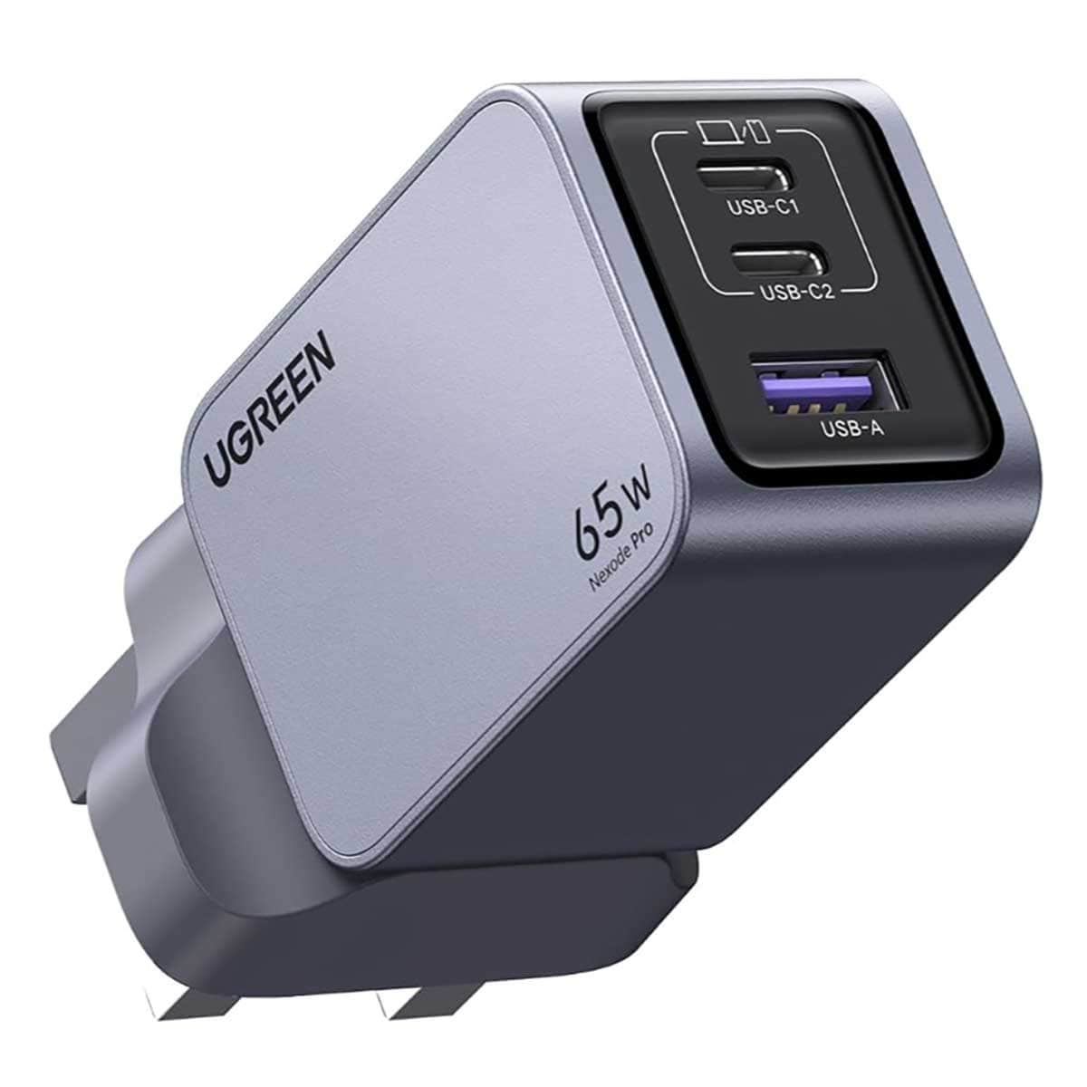 يوجرين Nexode Pro شاحن حائط USB-C GaN بقدرة 65W مع 3 منافذ