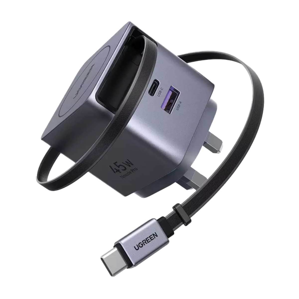 UGREEN Nexode Pro X614 45W 2-Port GaN Wall Charger with USB-C Cable