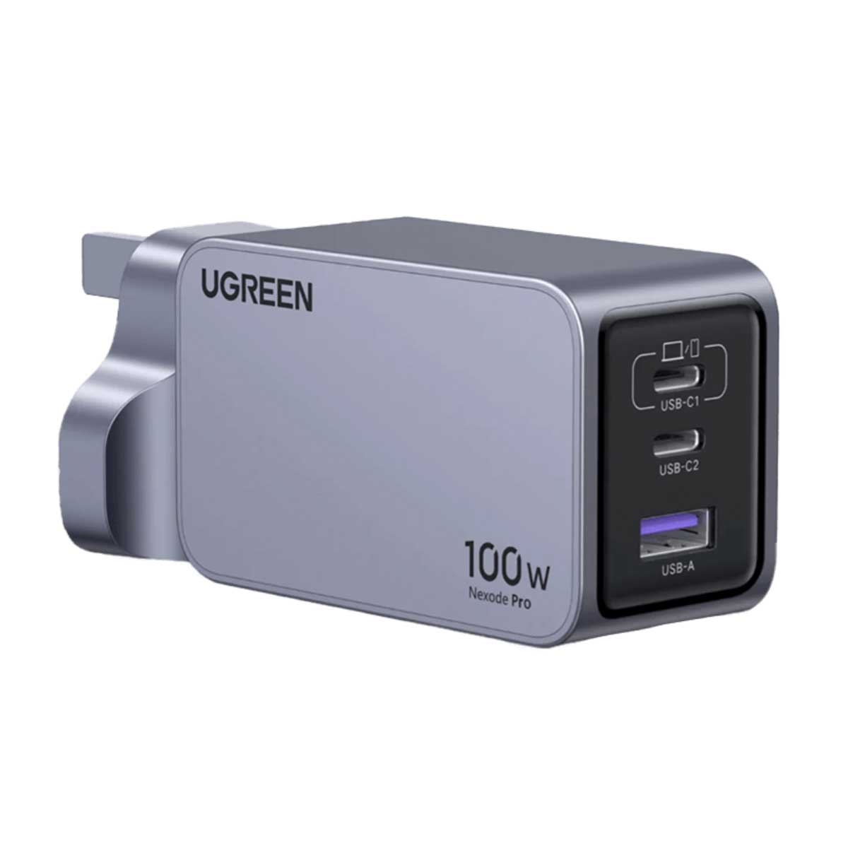 يوجرين Nexode Pro X757 شاحن حائط GaN بقدرة 100W مع 4 منافذ وكابل USB-C