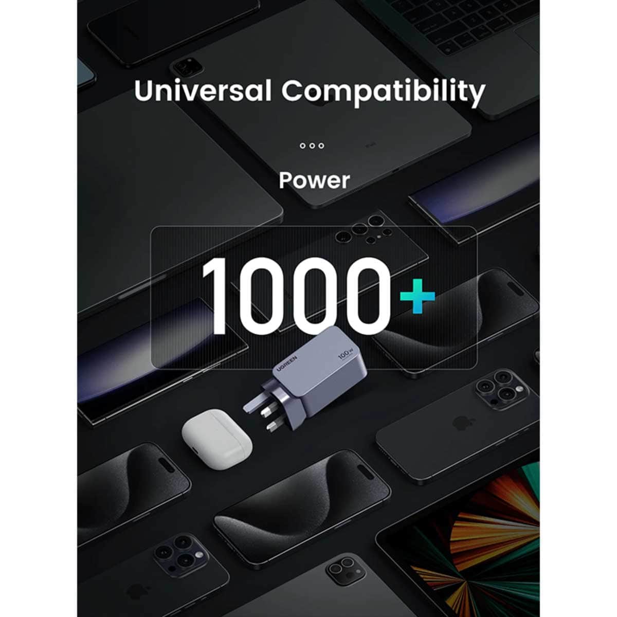 UGREEN Nexode Pro X757 100W 4-Port GaN Wall Charger with USB-C Cable