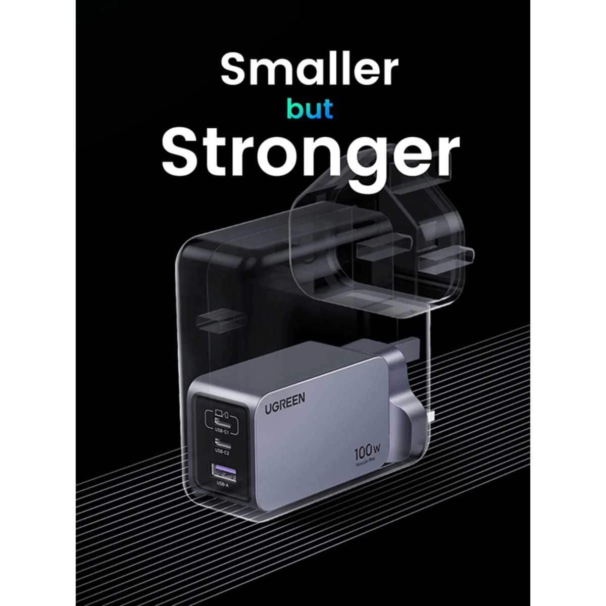 UGREEN Nexode Pro X757 100W 4-Port GaN Wall Charger with USB-C Cable