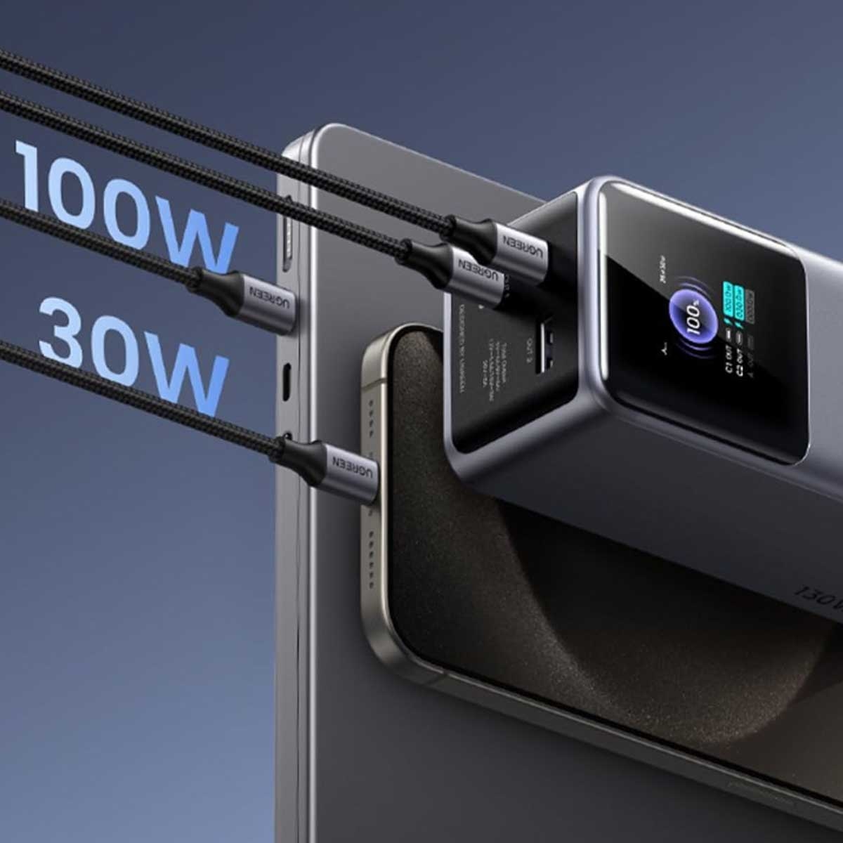 يوجرين PB721 باور بانك 20000mAh بقدرة 130W