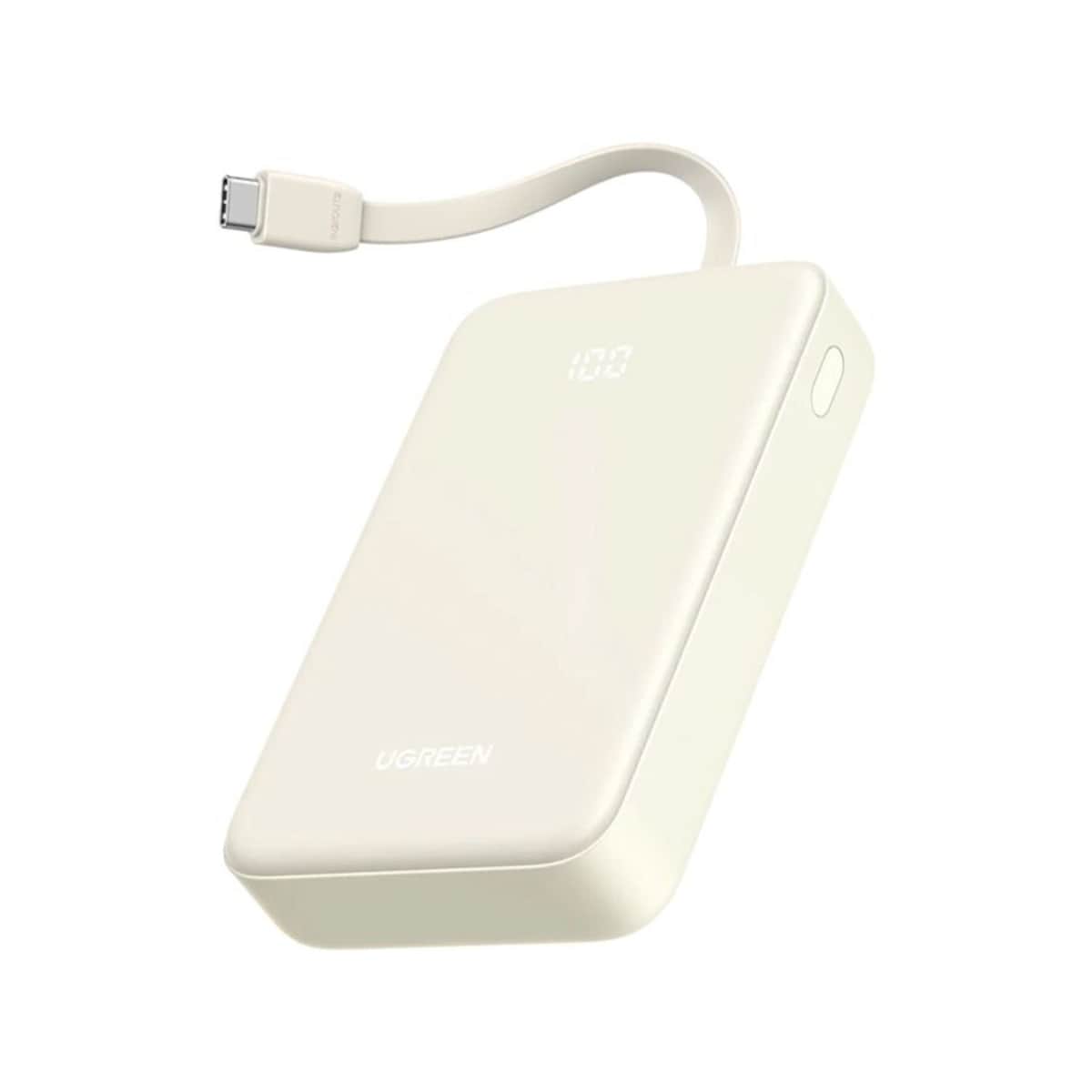 يوجرين باور بانك 20000mAh بقدرة 22.5W مع كابل USB-C مدمج