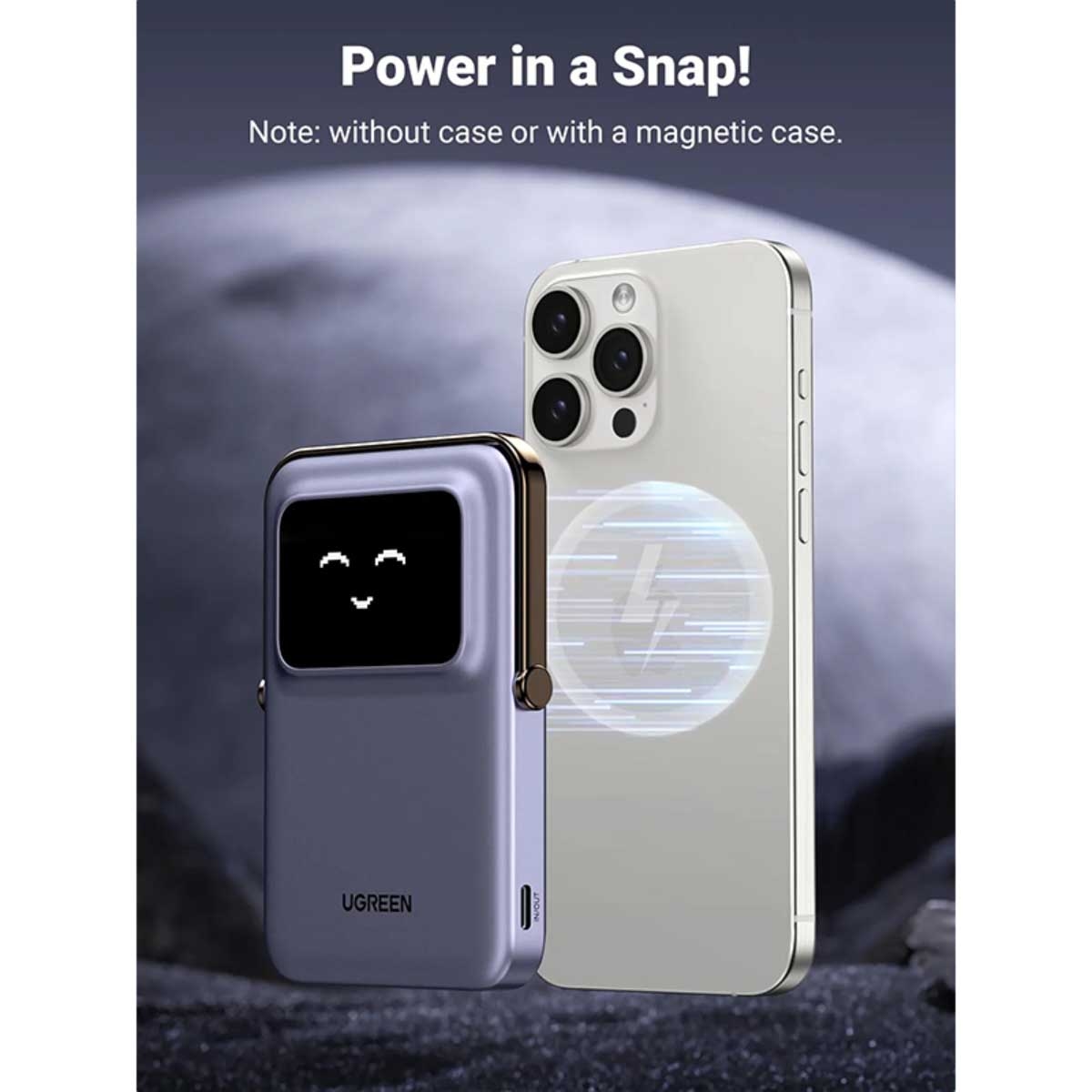 يوجرين Uno PB571 باور بانك لاسلكي 5000mAh بقدرة 20W