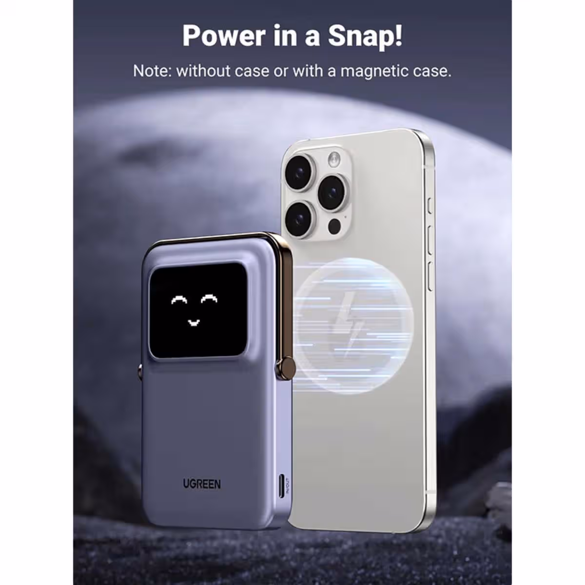 يوجرين Uno PB571 باور بانك لاسلكي 5000mAh بقدرة 20W