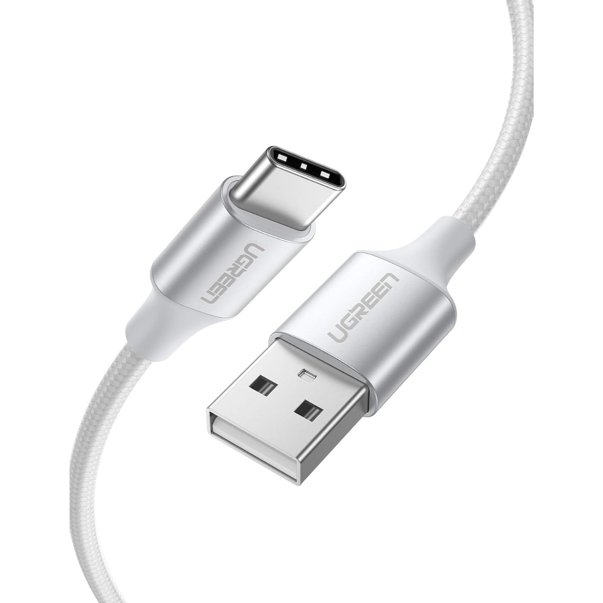 يوجرين كابل USB-A إلى USB-C فضي 60409 بطول 3m