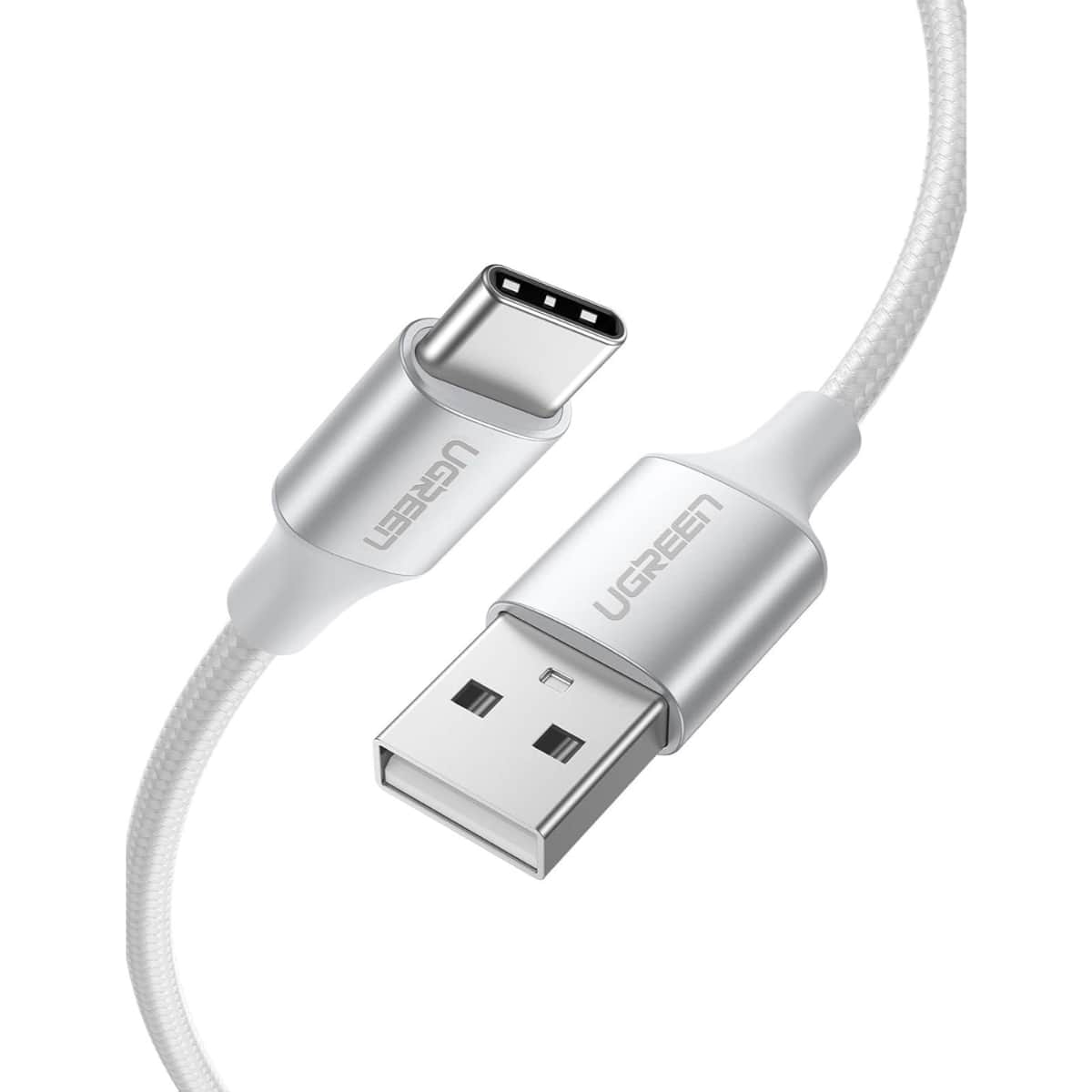 يوجرين كابل USB-A إلى USB-C فضي 60409 بطول 3m