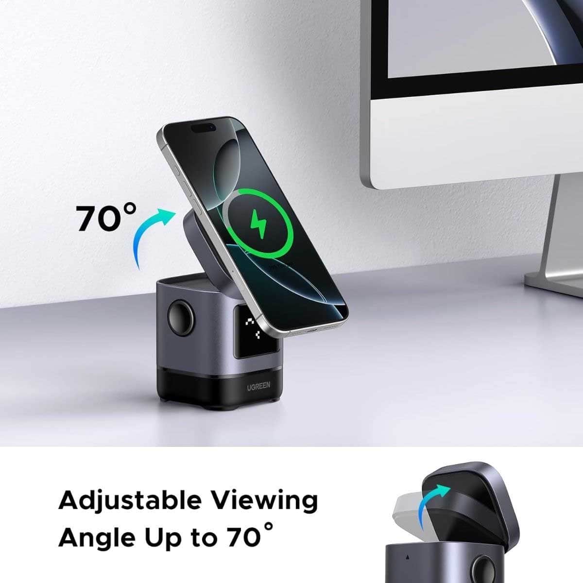 UGREEN Uno W709 15W 2-in-1 Wireless Charger