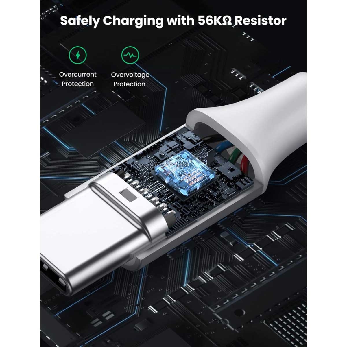 يوجرين US288 كابل USB-A إلى USB-C بقدرة 3A