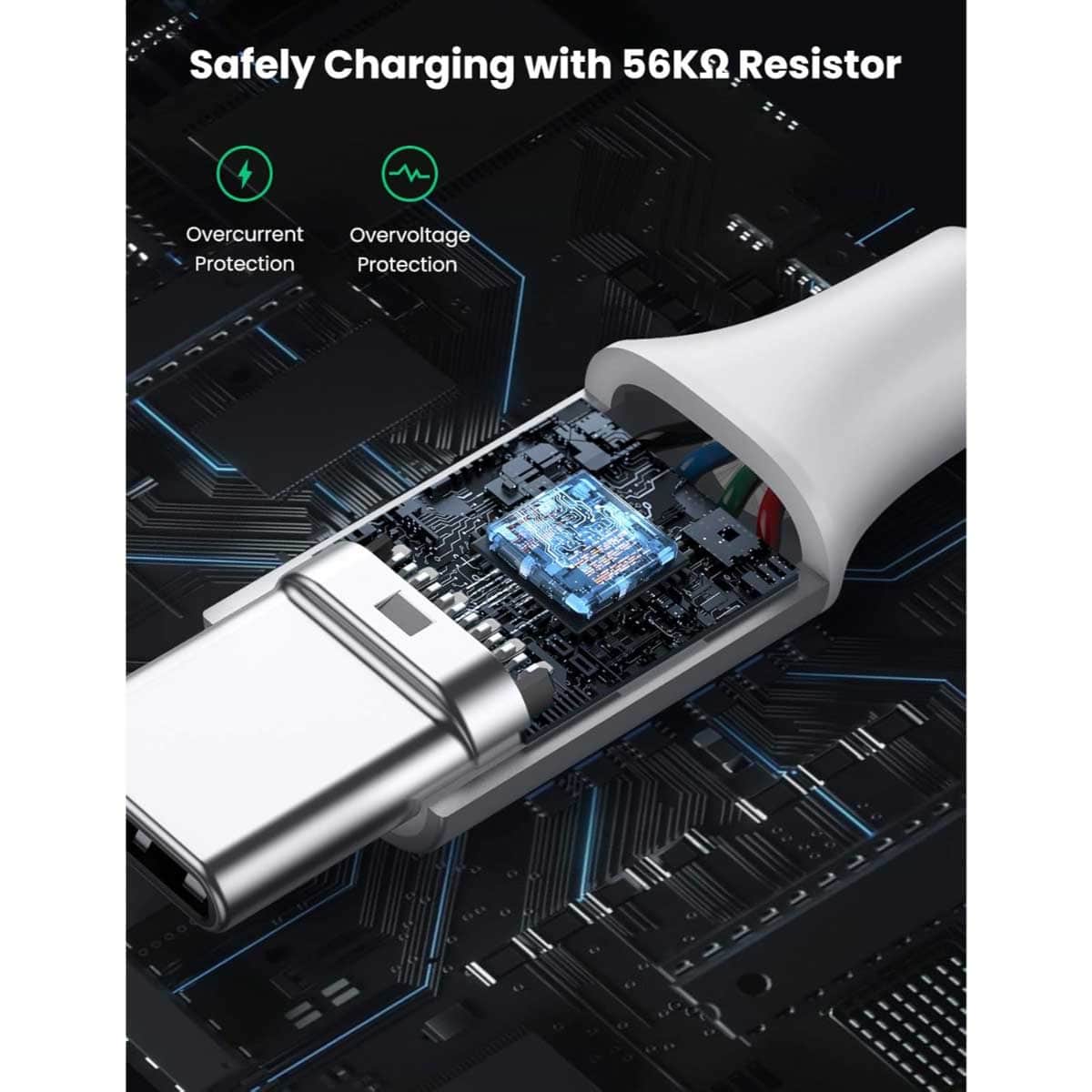 يوجرين US288 كابل USB-A إلى USB-C بقدرة 3A