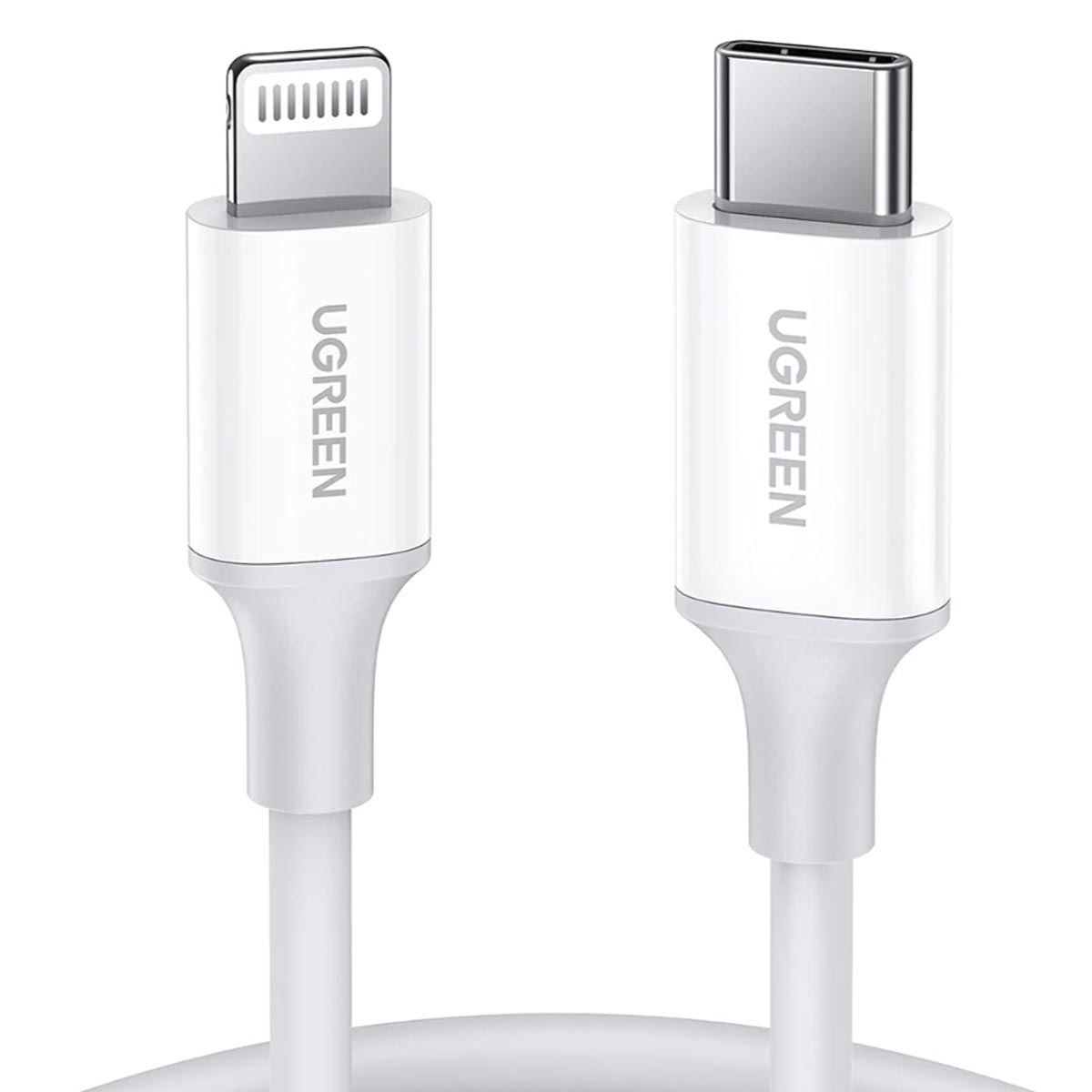 يوجرين كابل USB-C إلى Lightning أبيض بطول 1m