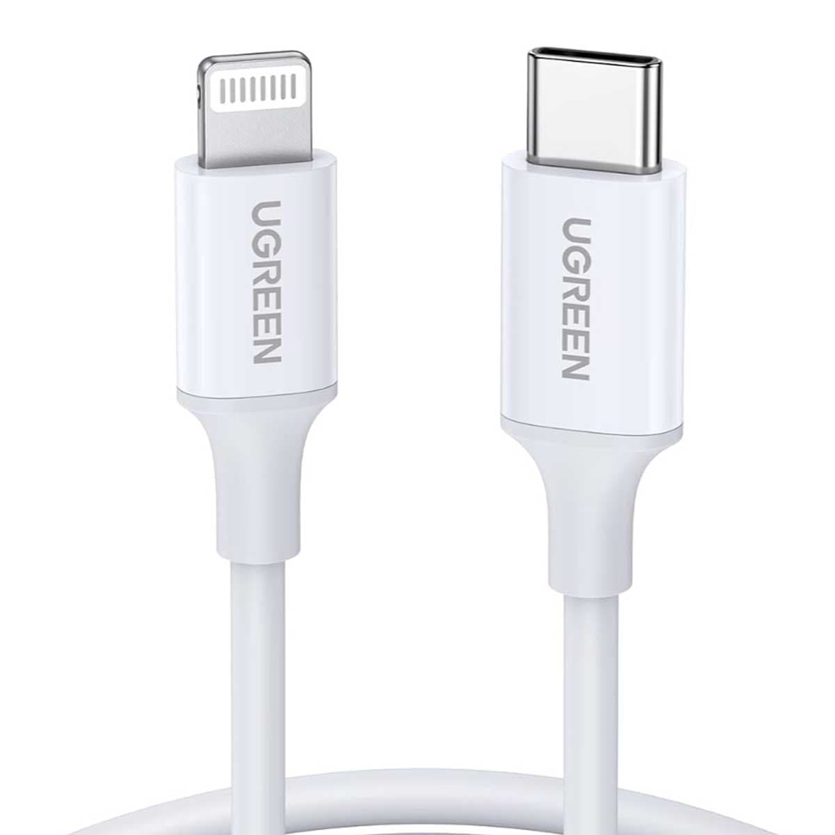 يوجرين كابل USB-C إلى Lightning أبيض بطول 2m بقدرة 20W
