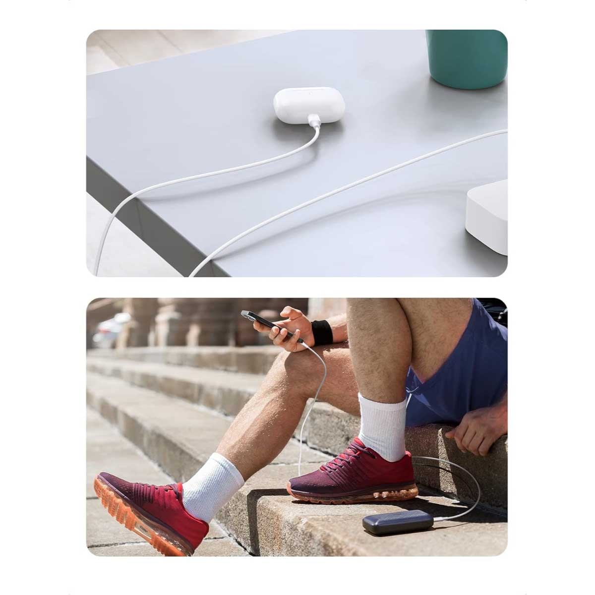 يوجرين كابل USB-C إلى Lightning أبيض بطول 2m بقدرة 20W