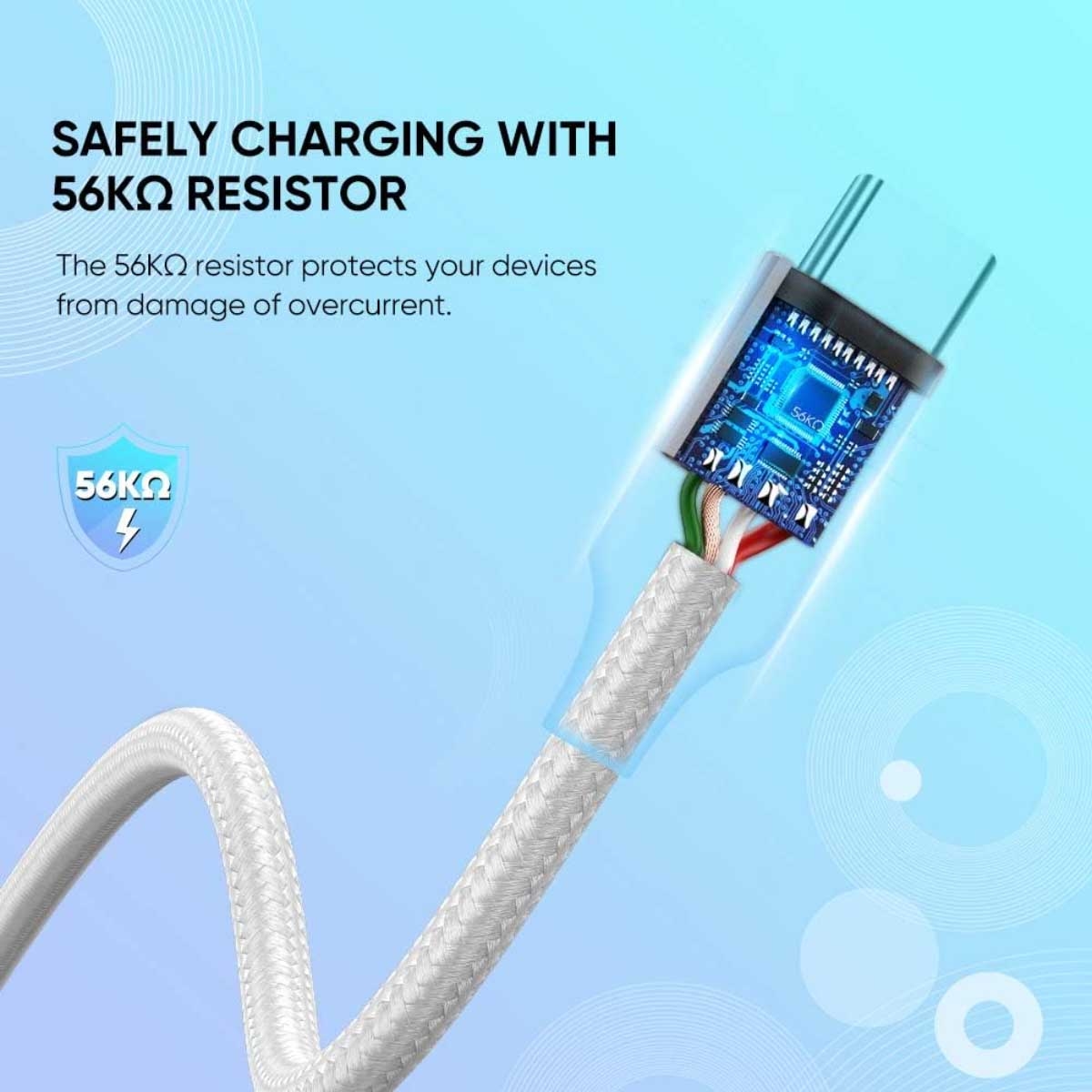 يوجرين US288 كابل USB-A إلى USB-C بقدرة 3A