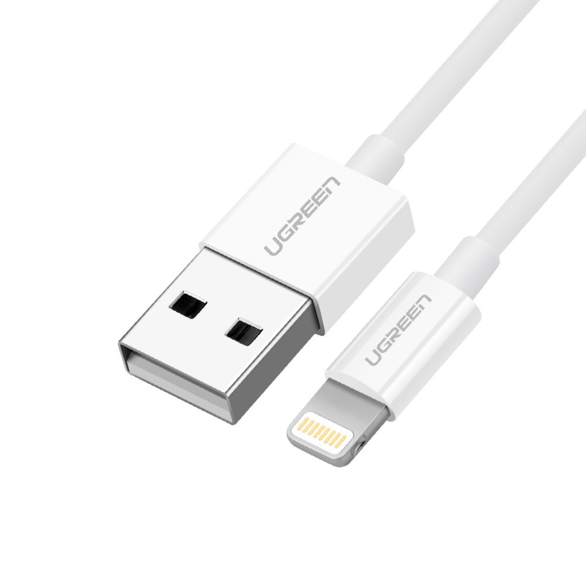 يوجرين كابل USB-A إلى Lightning أبيض بطول 2m