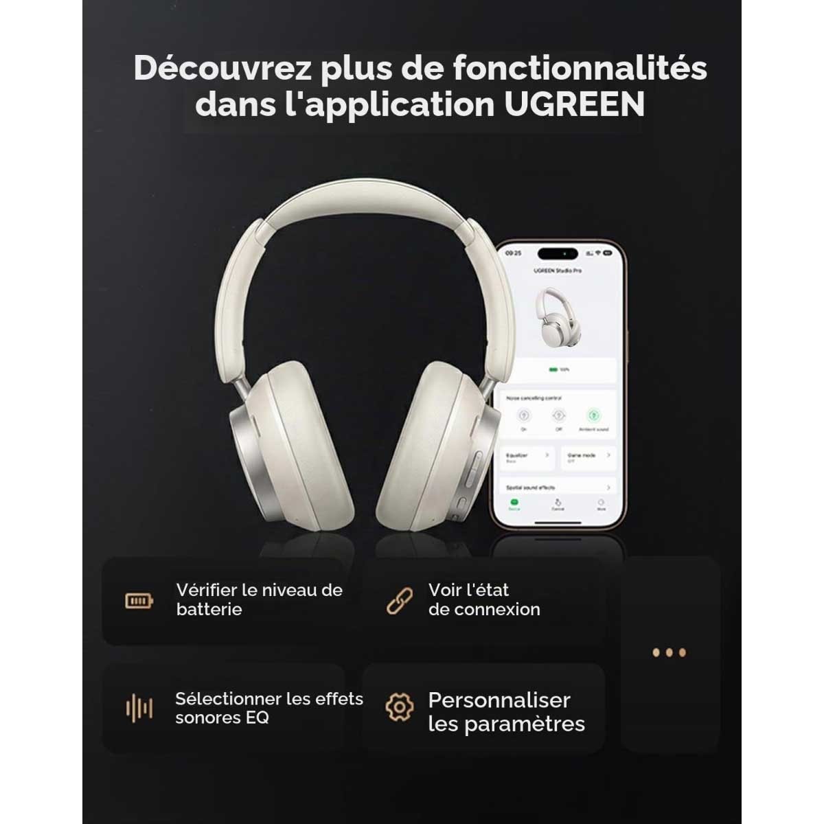 يوجرين HiTune Max6 Studio Pro سماعات رأس لاسلكية فوق الأذن