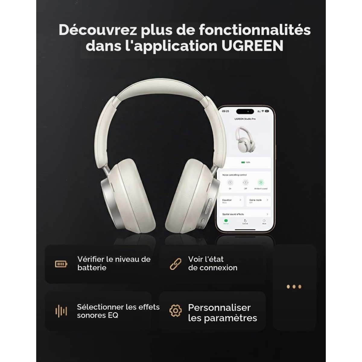 UGREEN HiTune Max6 Studio Pro Wireless Over Ear Headphones