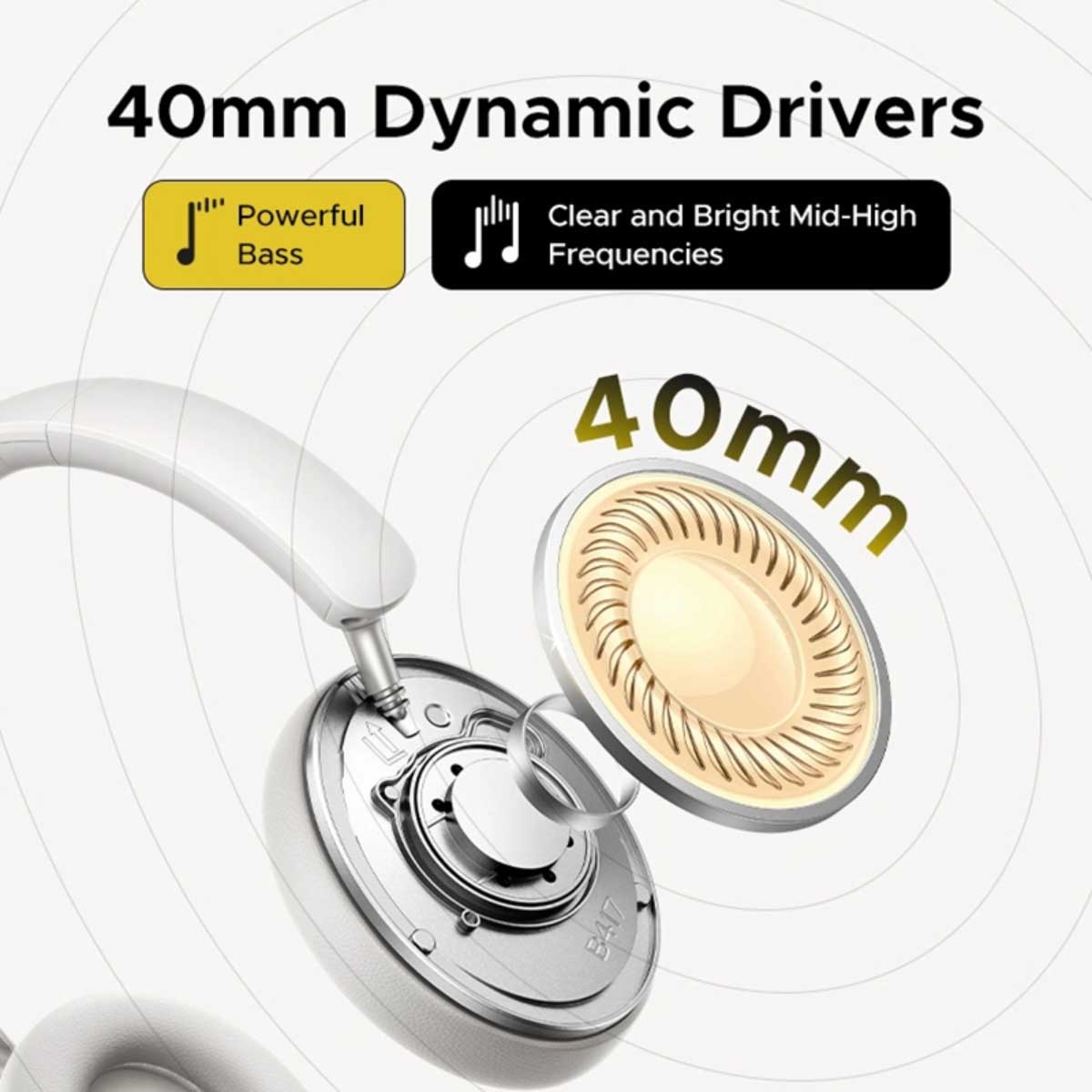 يوجرين HiTune Max 2 HP205 سماعات رأس لاسلكية فوق الأذن مع إلغاء الضوضاء النشط