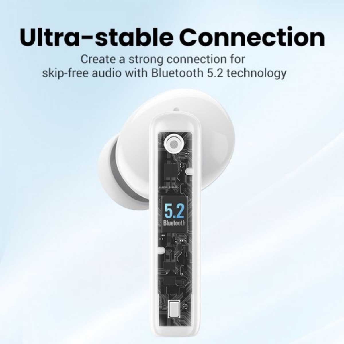 UGREEN White HiTune T3 True Wireless Earbuds