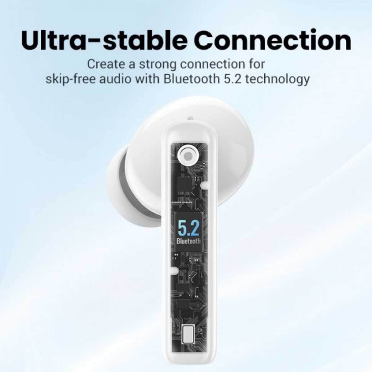 UGREEN White HiTune T3 True Wireless Earbuds
