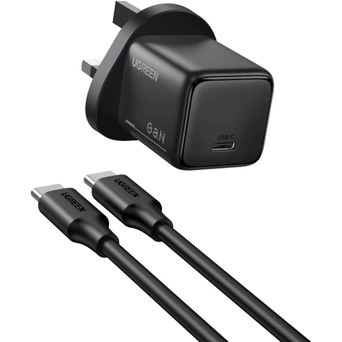 يوجرين Zapix شاحن حائط USB-C بقدرة 25W مع كابل USB-C بطول 1m وقدرة 60W