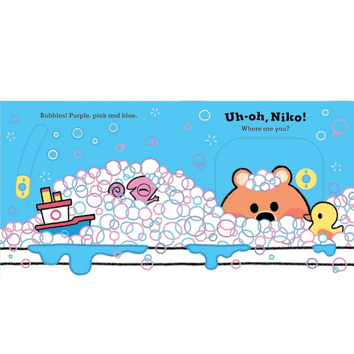 Uh-Oh, Niko: Bathtime : قصة ادفع واسحب وانزلق تأليف كريس شاترتون - 4 أبريل 2024