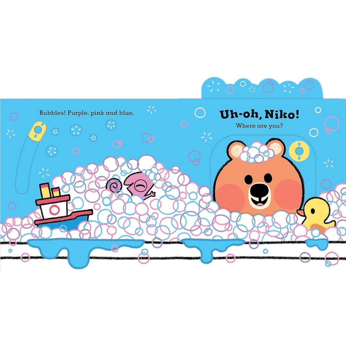 Uh-Oh, Niko: Bathtime : قصة ادفع واسحب وانزلق تأليف كريس شاترتون - 4 أبريل 2024
