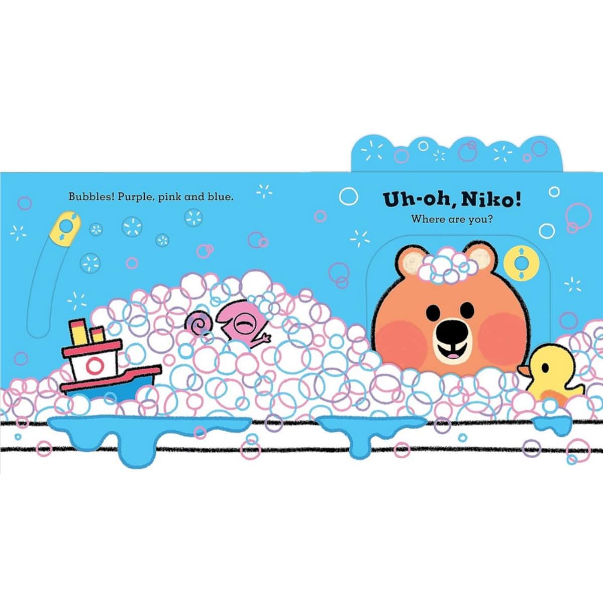 Uh-Oh, Niko: Bathtime : قصة ادفع واسحب وانزلق تأليف كريس شاترتون - 4 أبريل 2024
