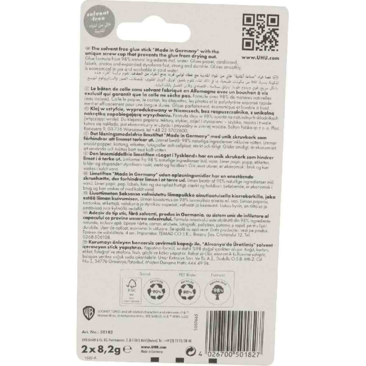 UHU 8.2g Clear Glue Stick