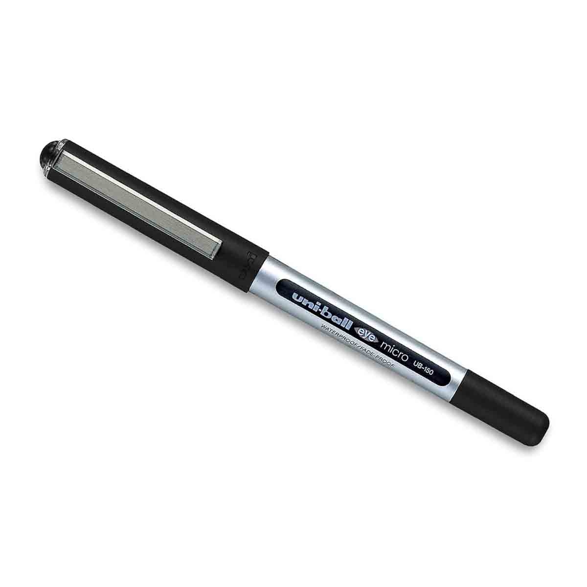Uni-Ball 0.5mm Eye Micro Black Roller Pen, Pack of 2