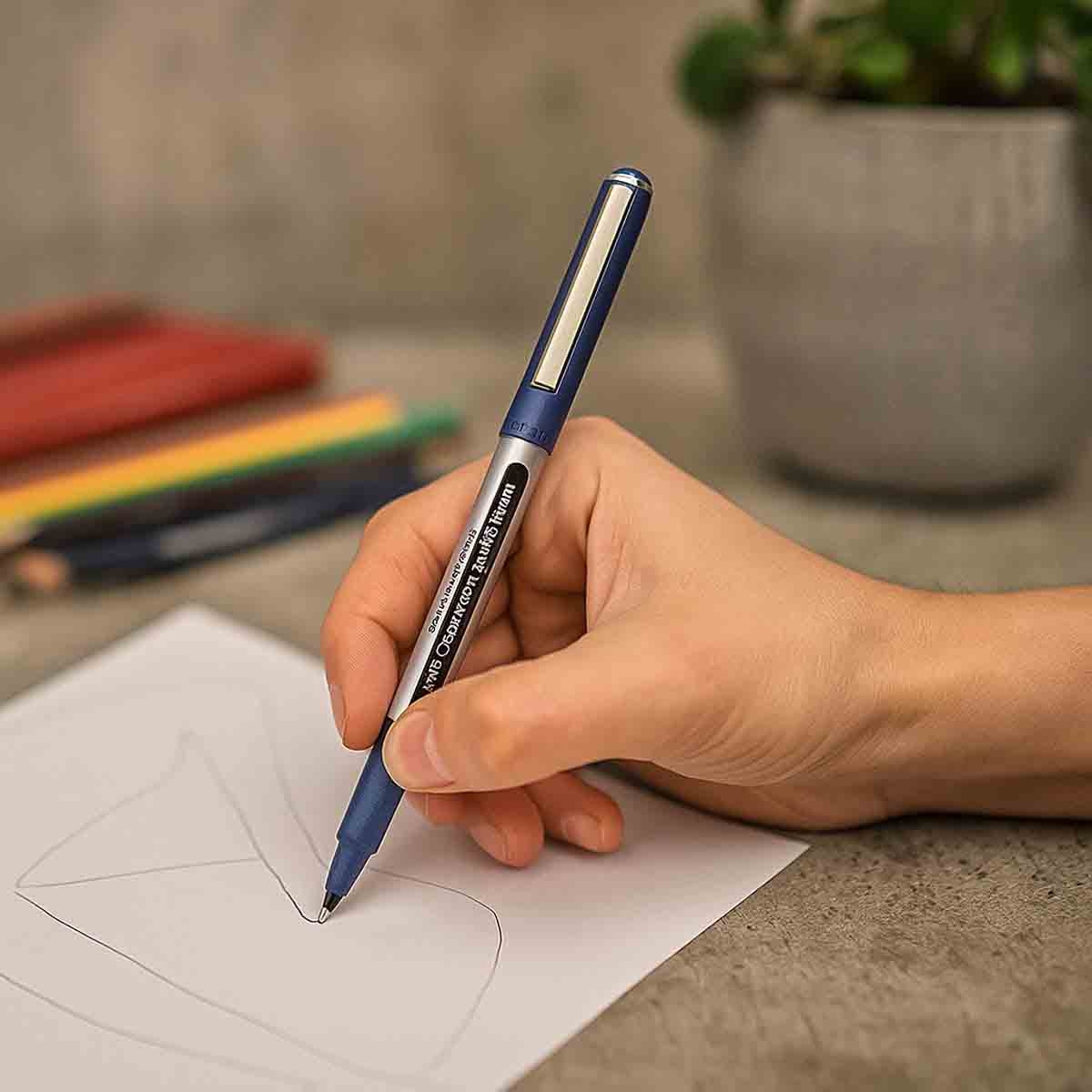 Uni-Ball 0.5mm Eye Micro Blue & Red Roller Pen, Pack of 2