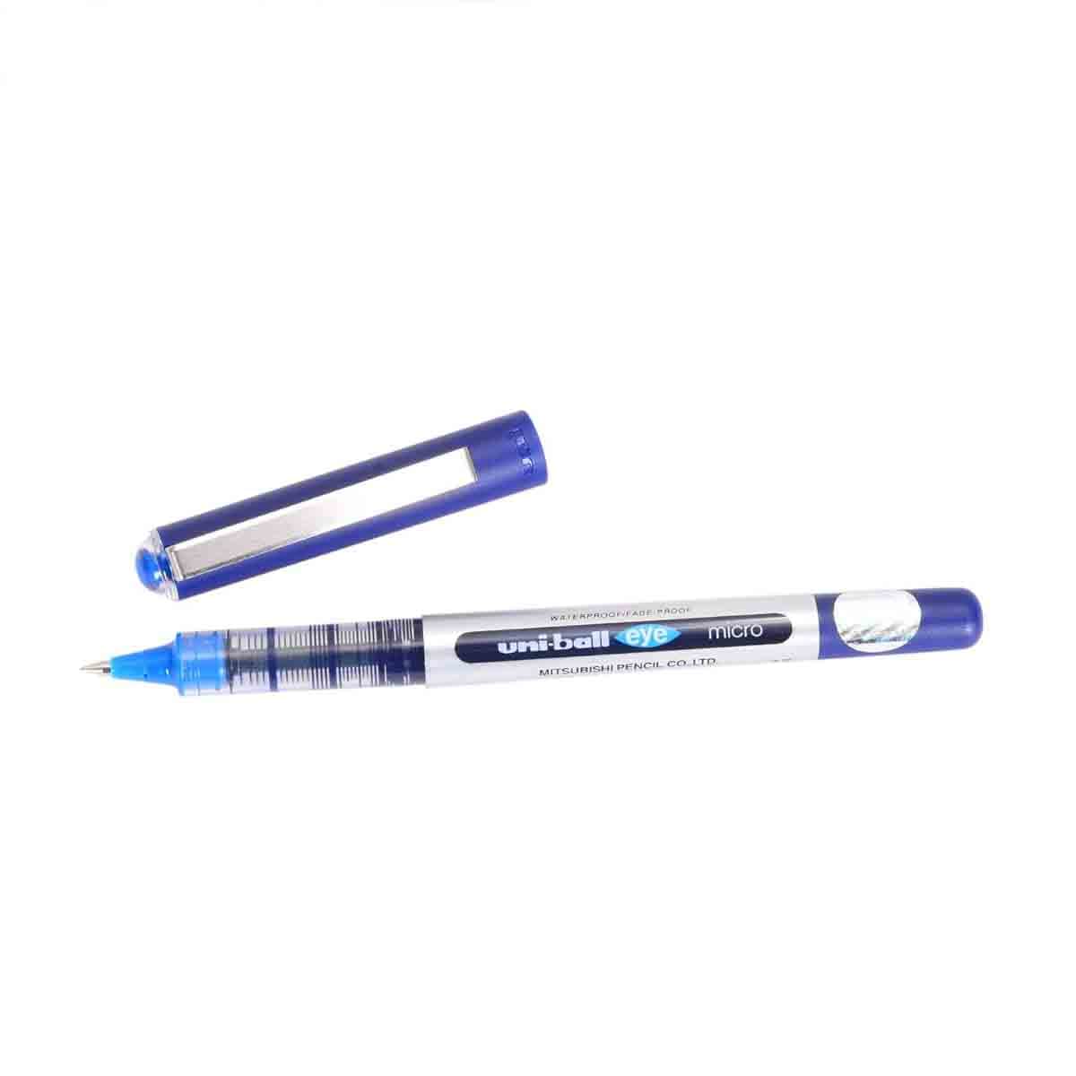 Uni-Ball 0.5mm Eye Micro Blue Roller Pen, Pack of 3