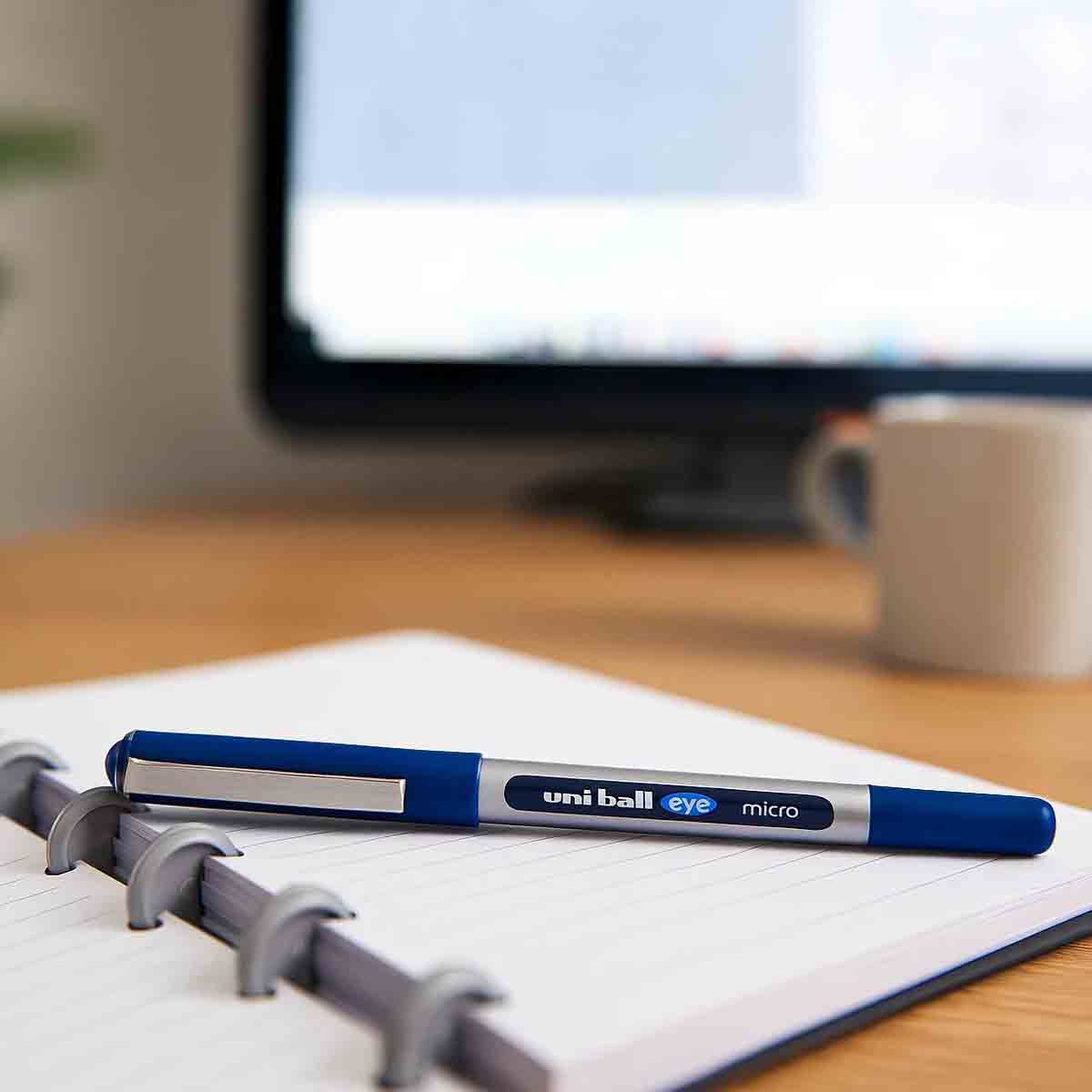 Uni-Ball 0.5mm Fine Tip Blue Micro Rollerball Pen