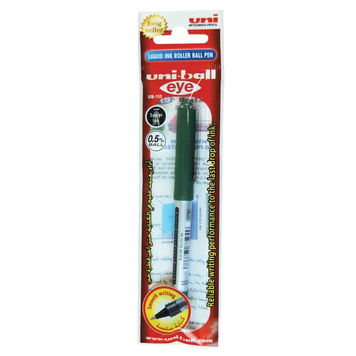 Uni-Ball 0.5mm Fine Tip Green Micro Rollerball Pen