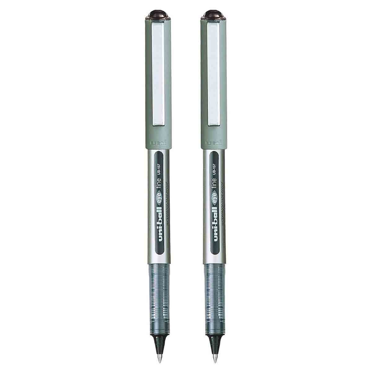 Uni-Ball 0.7mm Eye Liquid Ink Fine Roller Black Ball Pen, Pack of 2