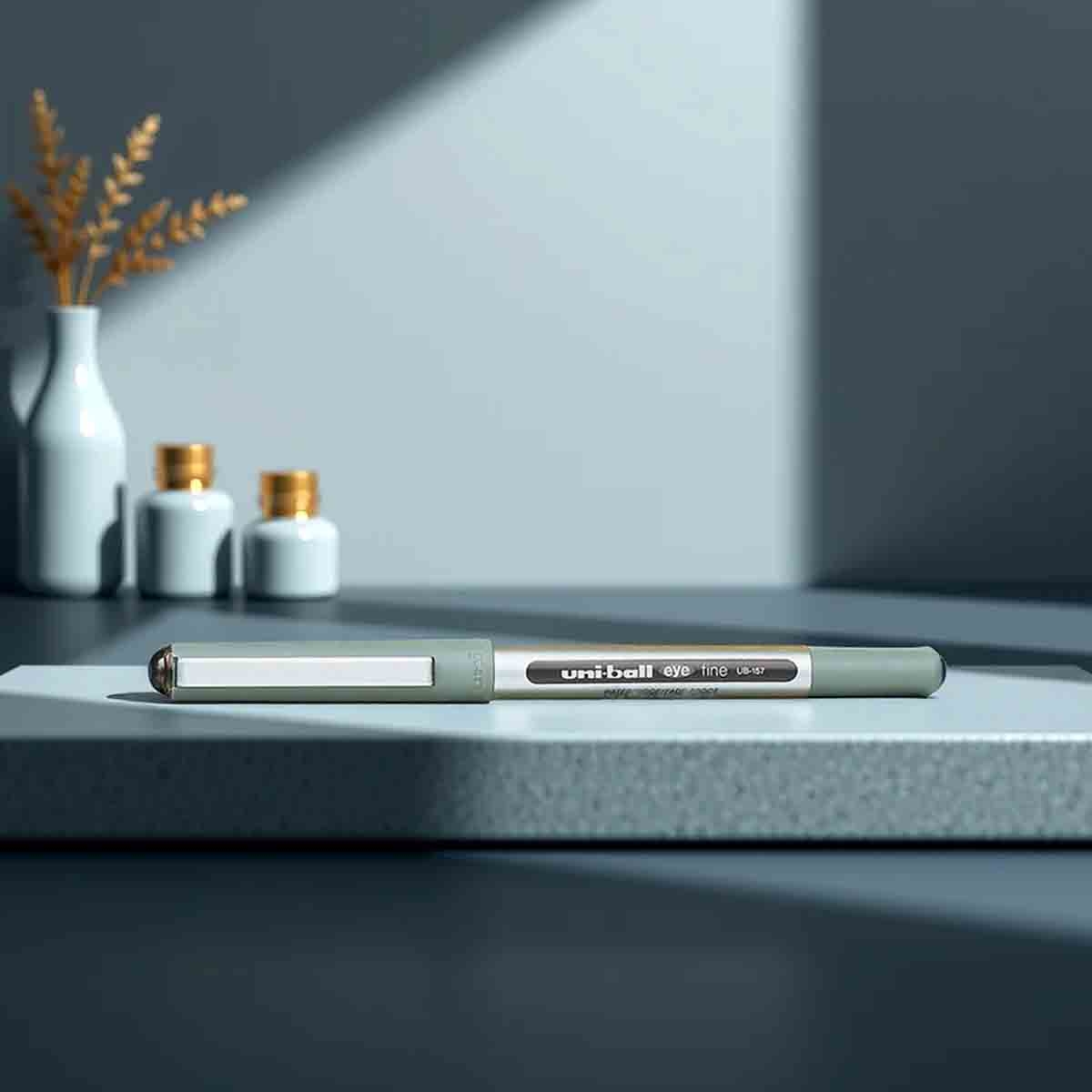 Uni-Ball 0.7mm Eye Liquid Ink Fine Roller Black Ball Pen, Pack of 2