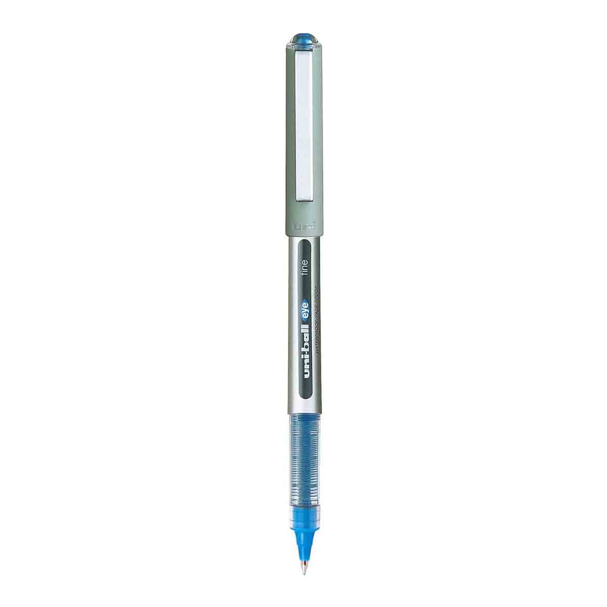 Uni-Ball 0.7mm Eye Liquid Ink Fine Roller Blue Ball Pen, Pack of 2