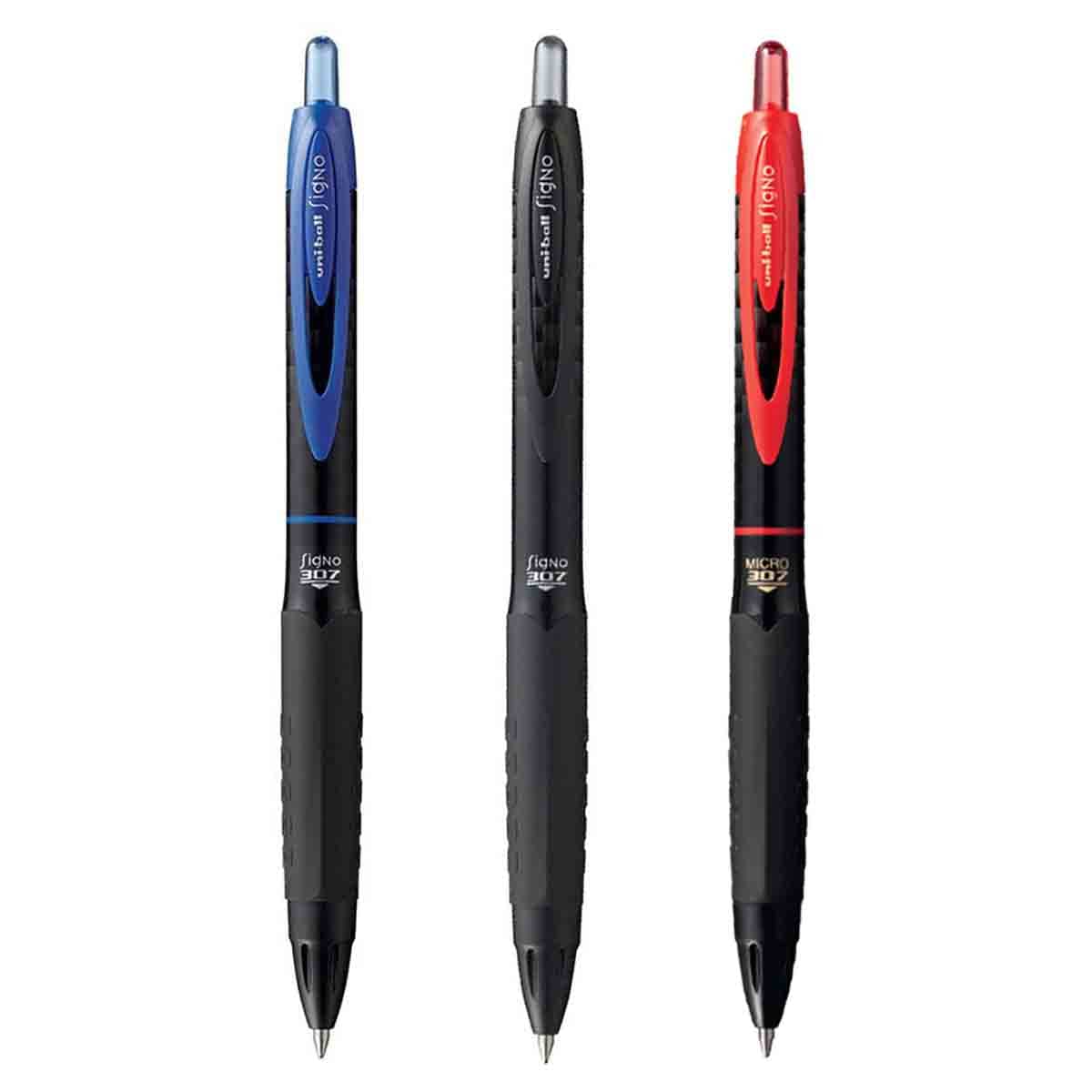 Uni-Ball 0.7mm Signo Retractable Gel Ink Rollerball Pen, Pack of 3