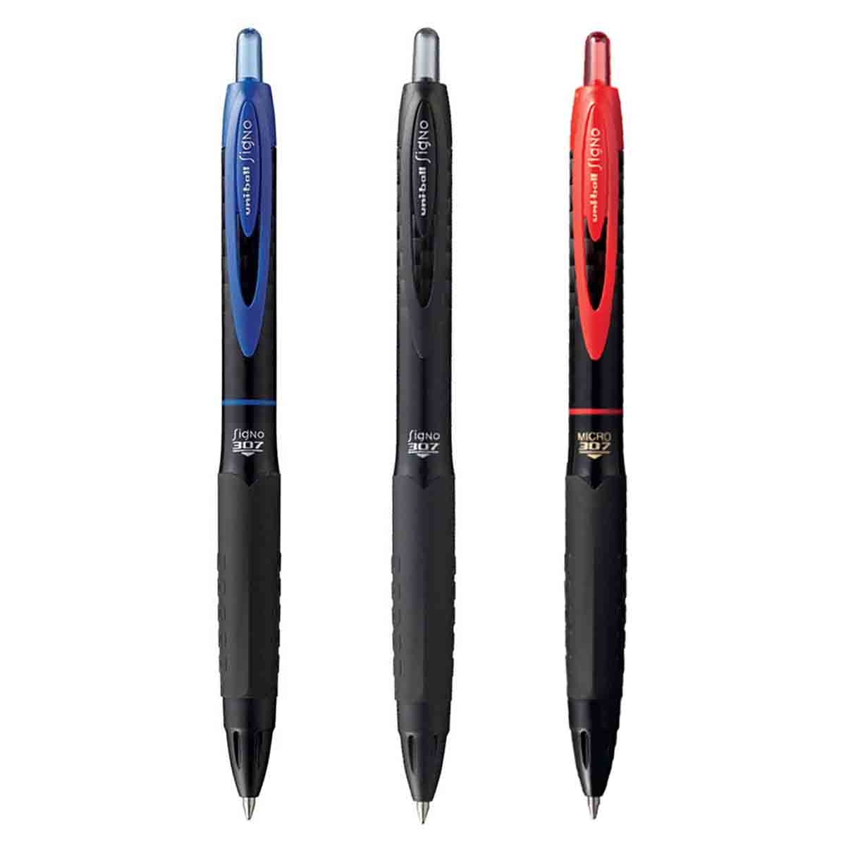 يوني بول مجموعة 3 أقلام رولربول سينيغو بالحبر الجل 0.7 ملم القابل للسحب