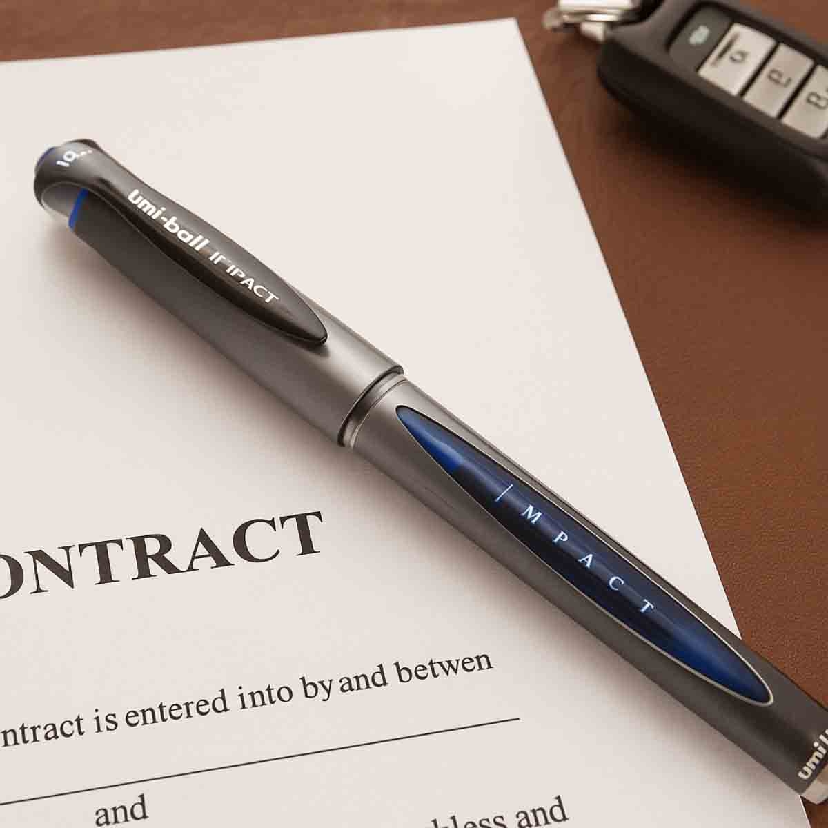 يوني بول قلم جل إيمباكت أزرق 1.0 ملم