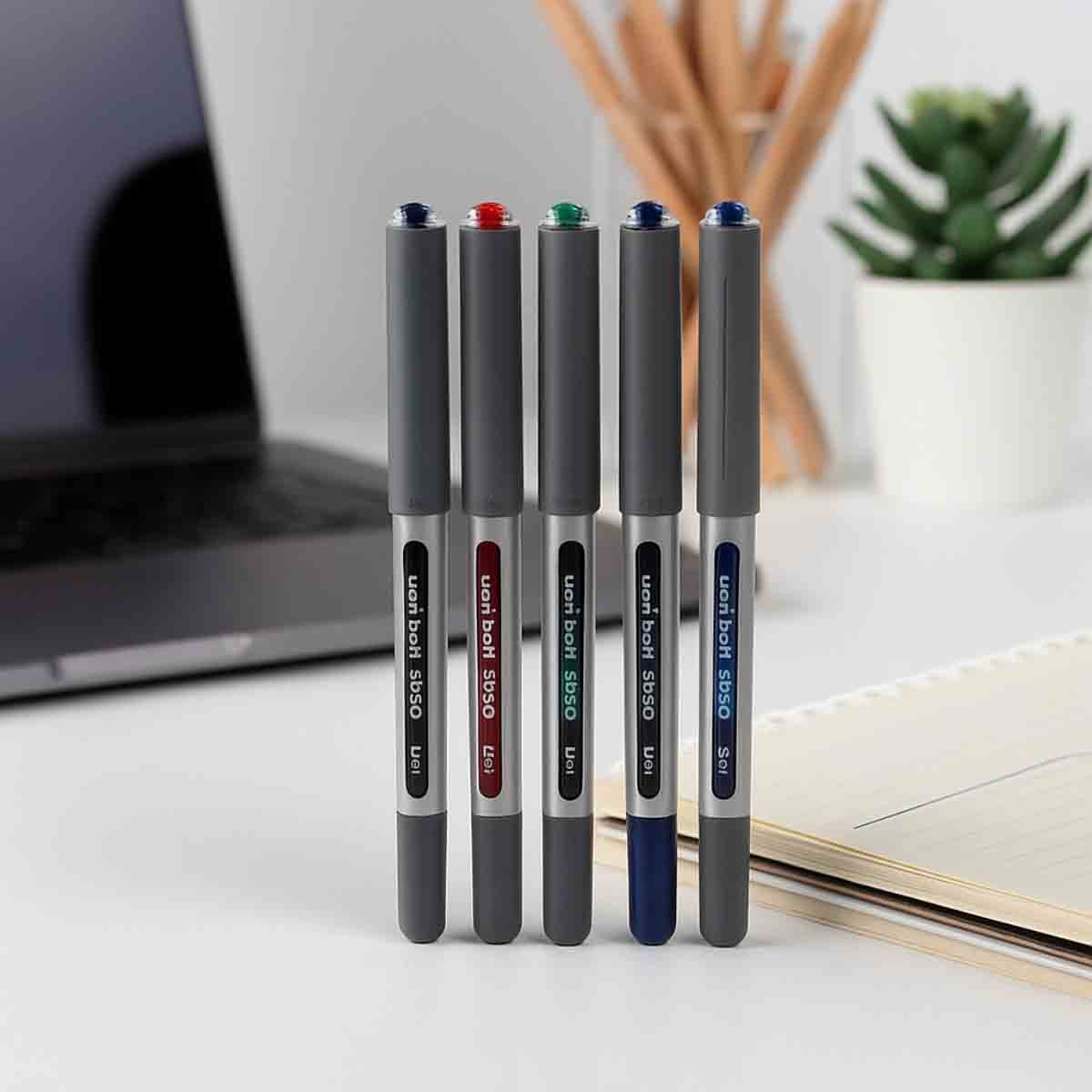 Uni-Ball MI-UB157-06C 0.7mm Eye Fine Tip Roller Ball Pen, Pack of 6