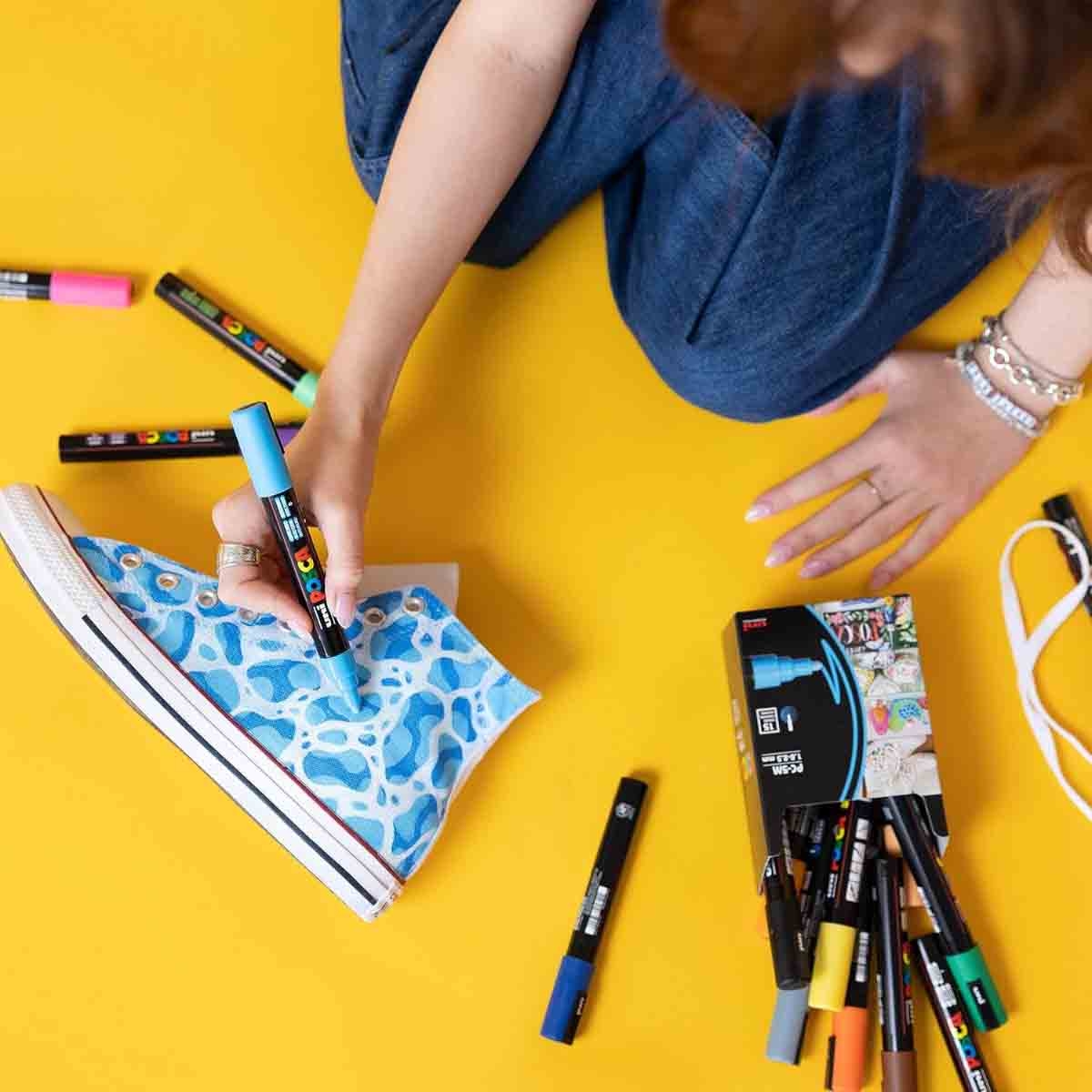Uni Posca PC-5M Soft Colour Marker Set, Pack of 8