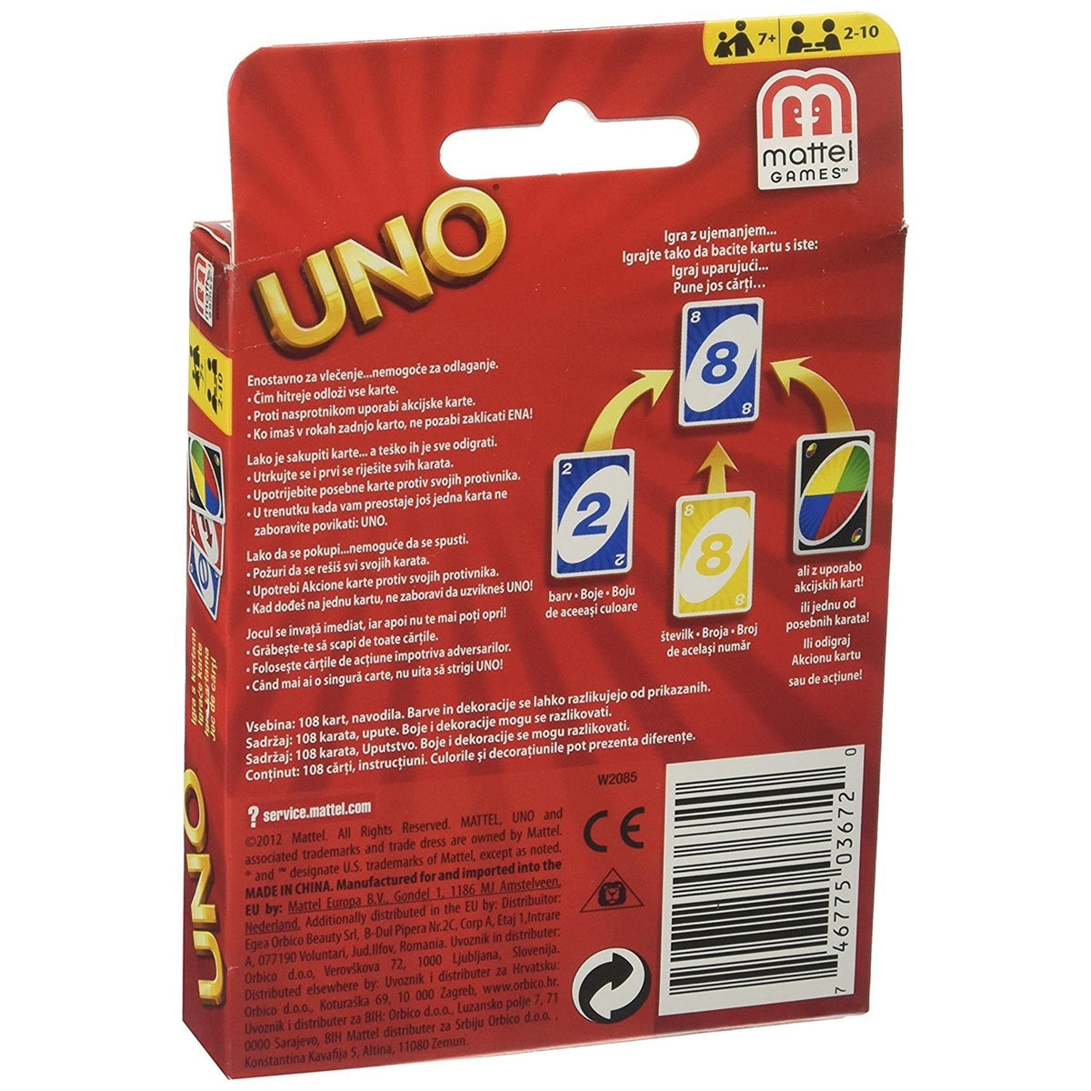 UNO Card Game Card Game Unisex, 8-10 Years