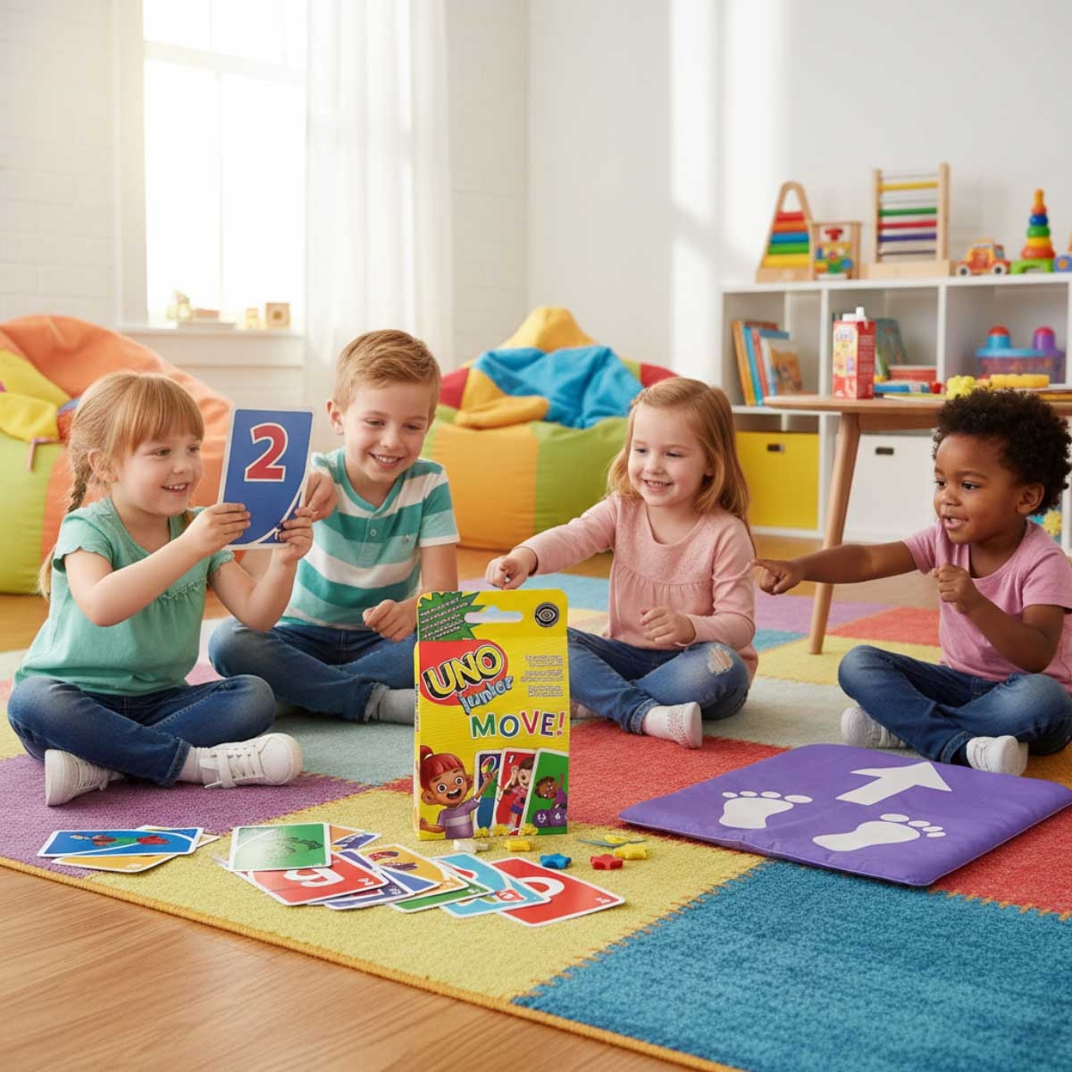 Uno Junior Move Card Game Unisex, 3-4 Years