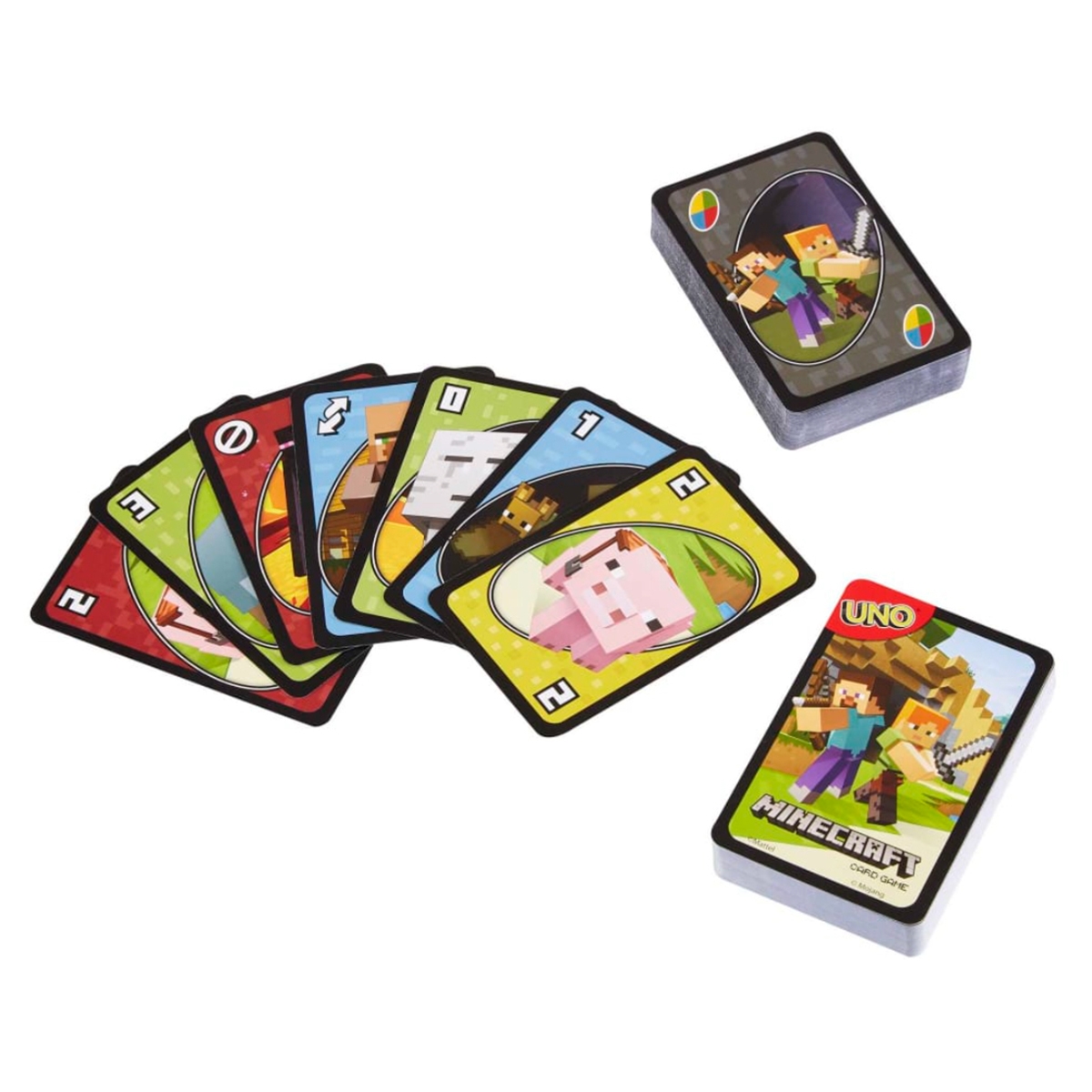 أونو ماينكرافت لعبة بطاقات للجنسين، 8-10 سنوات